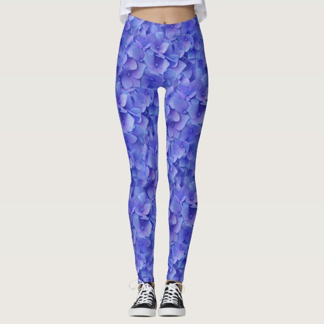 Hydrangea Blue Leggings (Framsida)