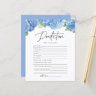 Hydrangea Blue Predence for Baby Shower Games