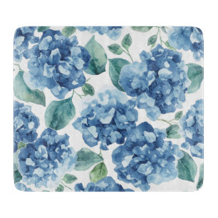 Hydrangea Blues Akvarellblommor Blommönster