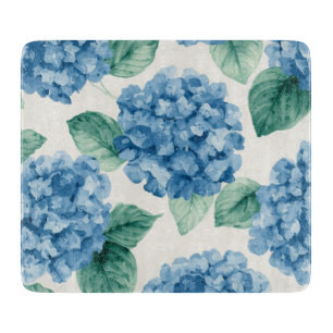 Hydrangea Blues Blommor Vattenfärg Botaniska Blomn