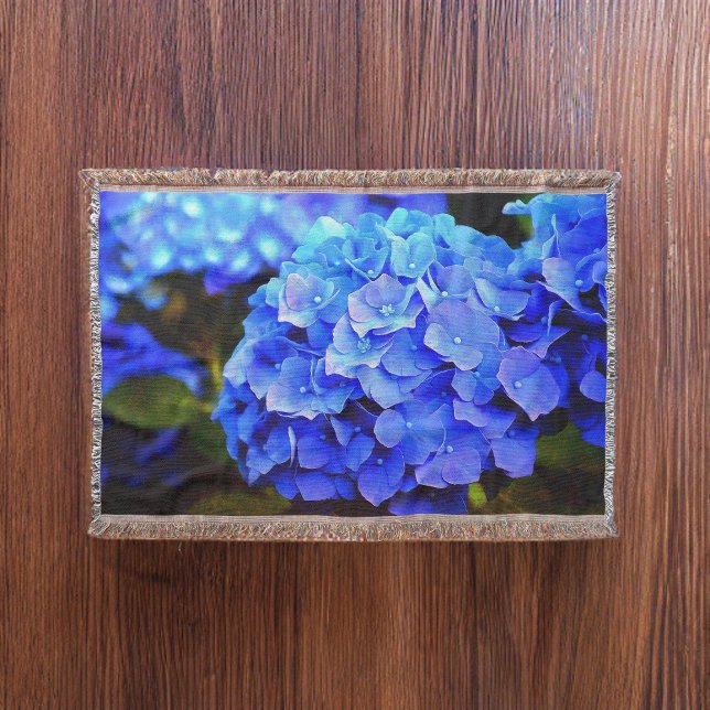 Hydrangea Blues Filt (Skapare uppladdad)