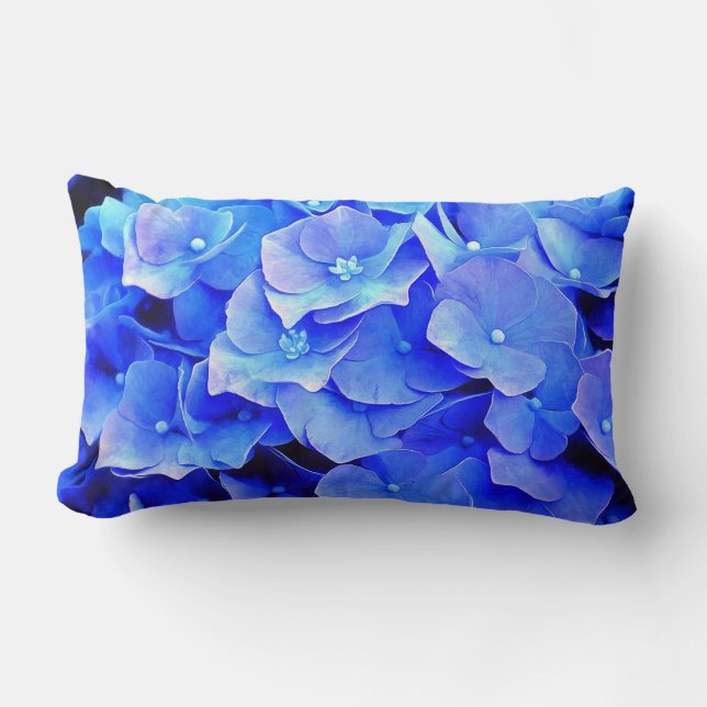 Hydrangea Blues Pillow Lumbarkudde (Framsida)