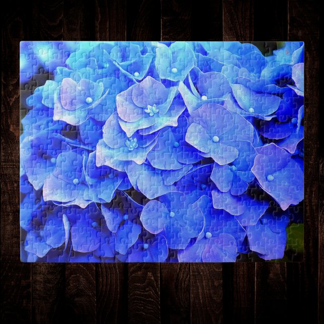 Hydrangea Blues Puzzle Pussel (Skapare uppladdad)