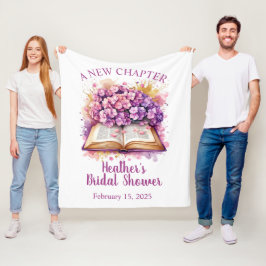Hydrangea Boktema Bröllopsdusch Fleecefilt