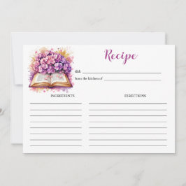 Hydrangea Boktema Elegant Receptkort Inbjudningar