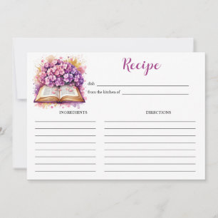 Hydrangea Boktema Elegant Receptkort Inbjudningar