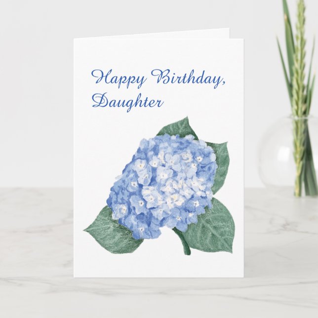 Hydrangea Bouquet Dotter Birthday Kort (Framsida)