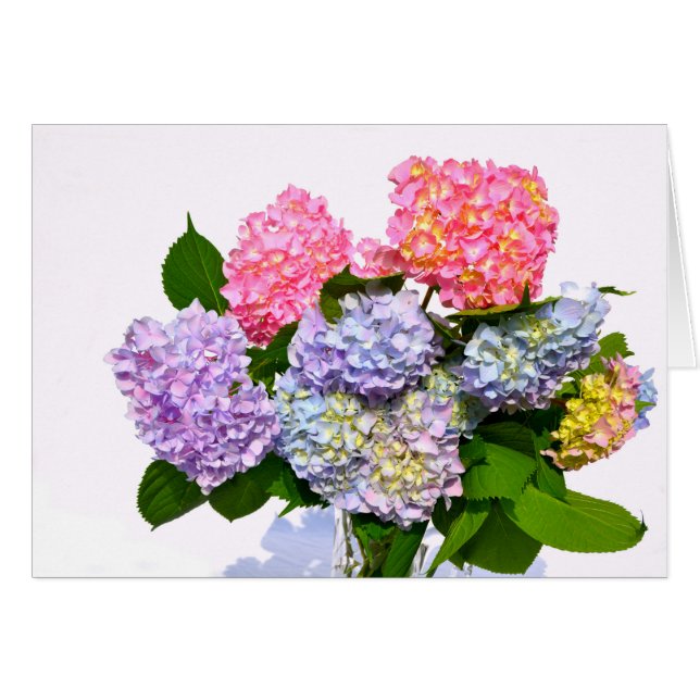 Hydrangea Bouquet Hälsningskort (Framsidan Horizontal)