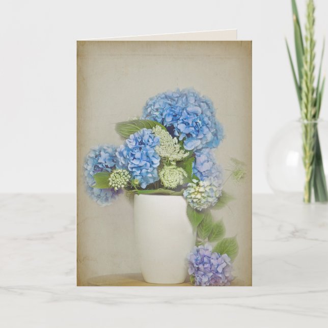 Hydrangea Bouquet i Vas Kort (Framsida)
