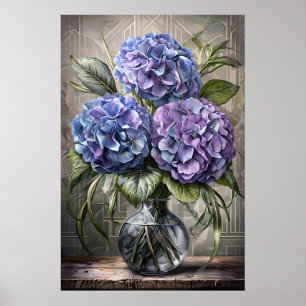 Hydrangea Bouquet Poster - Blommigt still Life