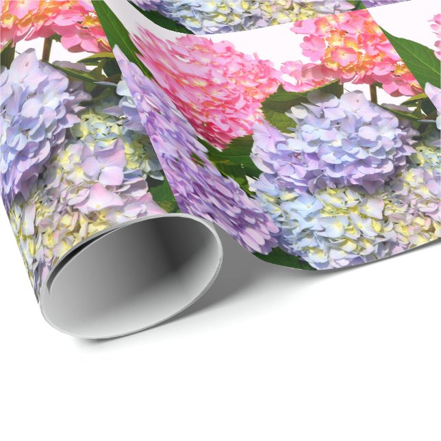 Hydrangea Bouquet Presentpapper (Rullad Hörn)