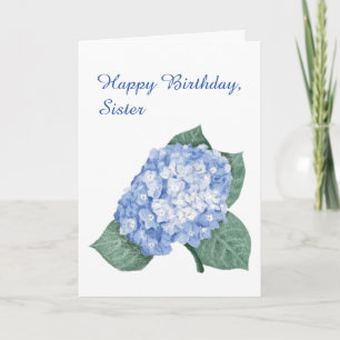 Hydrangea Bouquet Sister Birthday Kort