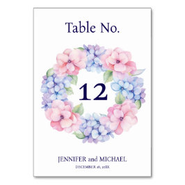 Hydrangea Bröllop Bordsnummer
