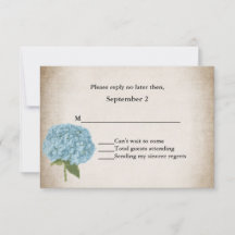Hydrangea-Bröllop OSA-kort för Chic
