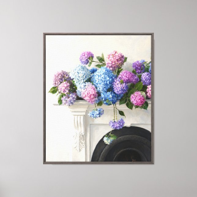 Hydrangea Cascade Canvastryck (Framsida)