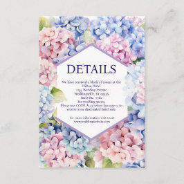 Hydrangea Detaljer Inneslutningskort Tilläggskort