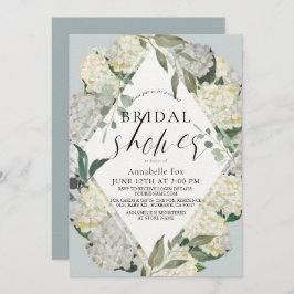 Hydrangea Dusty Blue Rhonbus Virtuell Möhippa Inbjudningar