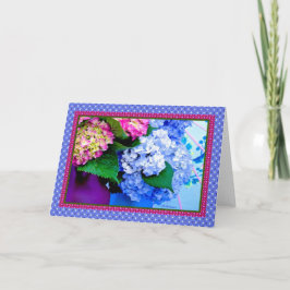 Hydrangea färg & gräns IV Kort