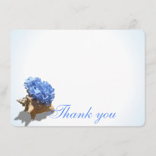 Hydrangea Flat Card-Tack i Seashore Tack Kort