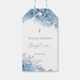 Hydrangea floral  Baptism Presentetikett