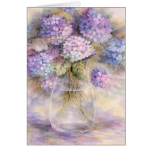 Hydrangea Floral Vase Card | Luxe Botanical
