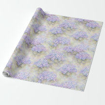Hydrangea Floral Wrapping Paper