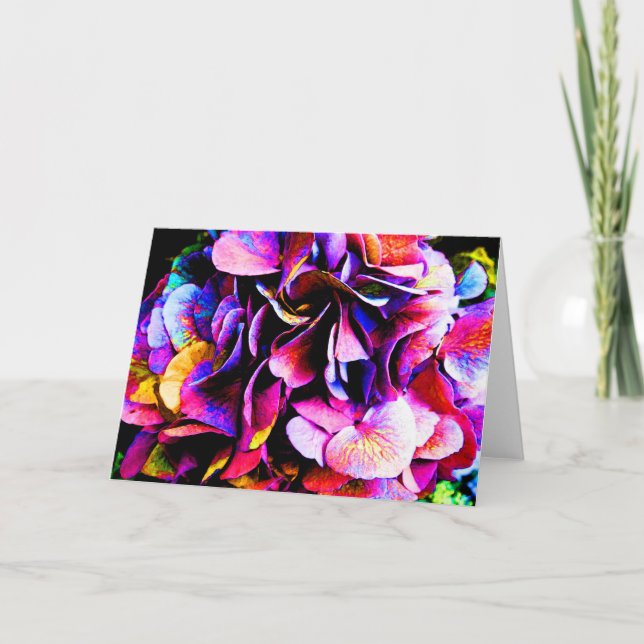 Hydrangea Flower Card Kort (Framsida)