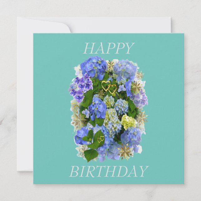 HYDRANGEA FLOWER GRATTIS PÅ FÖDELSEDAGEN (Framsida)