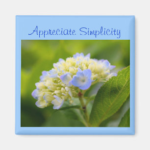Hydrangea Flower, inspirationshalvot för enkelhet Magnet