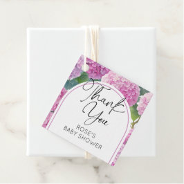 Hydrangea Flowers Baby Shower Gåvor Etiketter