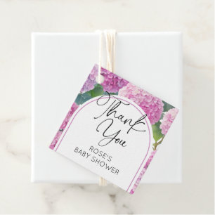 Hydrangea Flowers Baby Shower Gåvor Etiketter