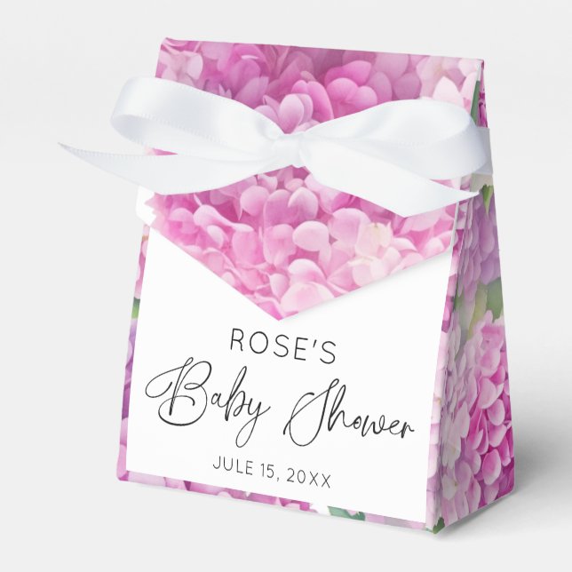 Hydrangea Flowers Baby Shower Presentaskar (Framsidan Sidan)