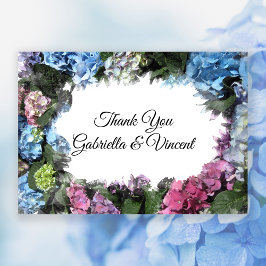 Hydrangea Flowers Bröllop Flat Tackkort Anteckningskort