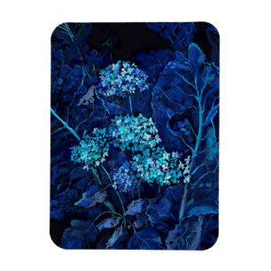Hydrangea Flowers Horseradish Blommigt Painting Bl Magnet