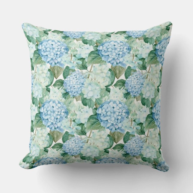 Hydrangea Flowers Pillow Kudde (Framsida)