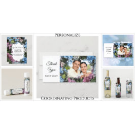 Hydrangea Flowers Ram Bröllop Tack Photo Kort