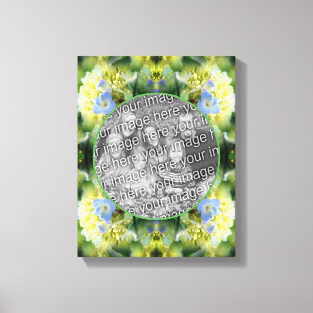 Hydrangea Flowers Ram Skapar ditt eget foto Canvastryck (Framsida)