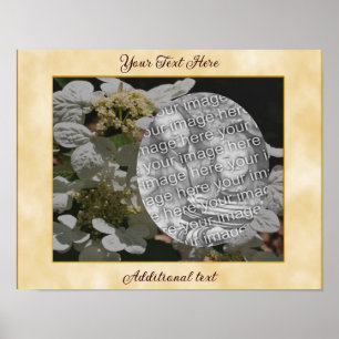 Hydrangea Flowers Ram Skapar ditt eget foto Poster