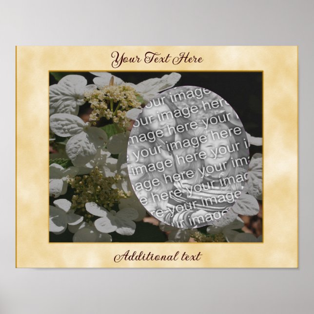 Hydrangea Flowers Ram Skapar ditt eget foto Poster (Framsidan)