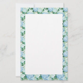 Hydrangea Flowers Stationery Papper