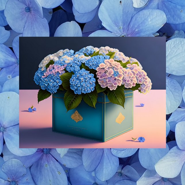 Hydrangea Flowers, vykort för postkorsning (Skapare uppladdad)