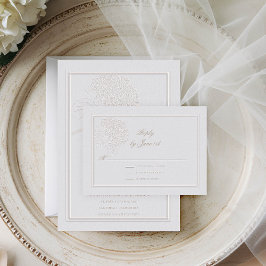 Hydrangea Formal Elegant Ivory Bröllop Response