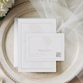 Hydrangea Formal Elegant Ivory QR Bröllop Response