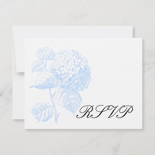 Hydrangea FORMELL WEDDING INVICATION OSA Kort (Framsida)