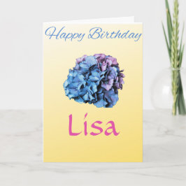 HYDRANGEA GRATTIS PÅ FÖDELSEDAGEN CARD KORT