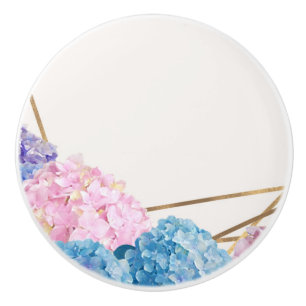 Hydrangea & Guld Elegant Blommig Chic Vår Anpassad Knopp