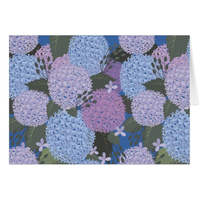 Hydrangea. Hälsningskort (Framsidan Horizontal)