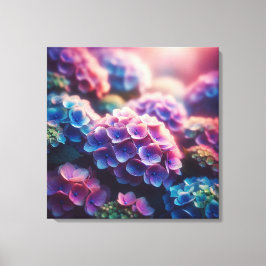 Hydrangea Harmony: Naturens raka symfoni Canvastryck