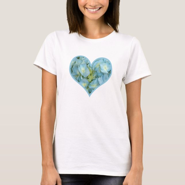 Hydrangea Heart Tee Shirt (Framsida)