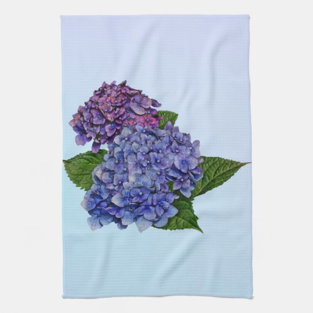 Hydrangea i Lilans skuggor Kökshandduk (Vertikal)